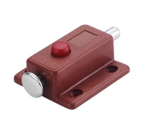 [Australia - AusPower] - 4 Piece Window Cabinet Button Spring Loaded Automatic Door Latch Lock Furniture Cabinet Drawer Door Bolt with Spring Button 