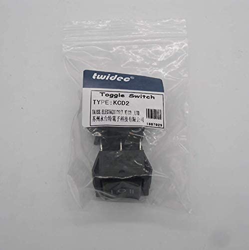 [Australia - AusPower] - Twidec/2Pcs Rocker Switch 6 Pins 3 Position ON/Off/ON AC 10A/125V 6A/250V DPDT Car Boat Black KCD4 Rocker Switch Toggle KCD2-203 