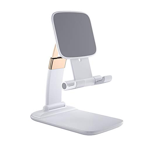 [Australia - AusPower] - Jiarusig Cell Phone/Tablet Stand, Phone Holder for Desk [Angle Height Adjustable, Foldable] iPhone Stand Non-Slip Phone Stand Compatible with iPhone, All Mobile Phones, Switch, iPad,Tablet White 