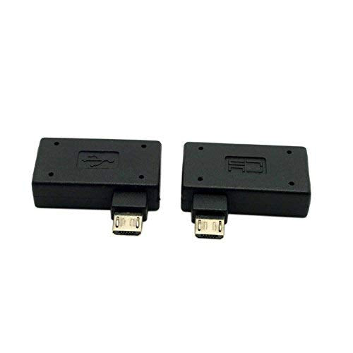 [Australia - AusPower] - CY Micro OTG Adapter 2 Pack USB 2.0 Micro USB Male to USB Female OTG Adapter 1piece left+1piece right 