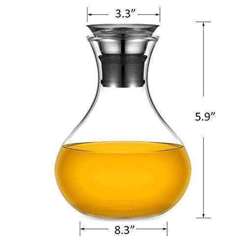 [Australia - AusPower] - Artcome 1.4 Liter Heat Resistant Borosilicate Glass Water Carafe Pitcher with Stainless Steel Flow Lid 