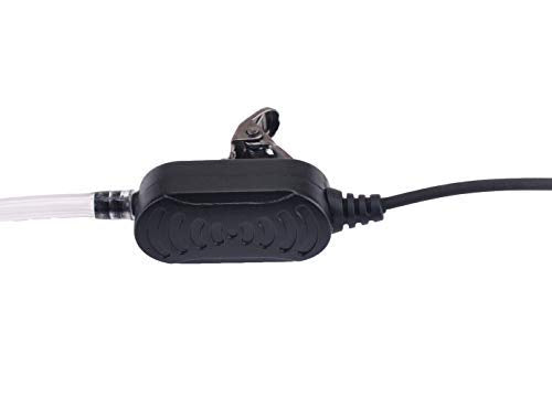 [Australia - AusPower] - KS K-STORM Surveillance Acoustic Tube Earpiece Headset with MIC Compatible with Kenwood Two Way Radio, PU Material, Black (Compatible Kenwood) 