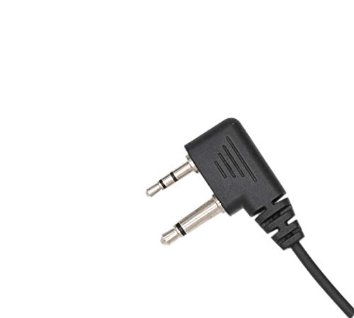 [Australia - AusPower] - KS K-STORM Transparent Acoustic Tube Earpiece Headset Compatible with Midland GXT1000 GXT1050 LXT500 LXT600VP3 Radio, PU Material, Black 