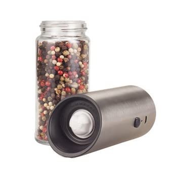 [Australia - AusPower] - Rechargeable Electric Pepper Grinder, Automatic Electronic Pepper Mill with Adjustable Coarseness- 170ML High Capacity 