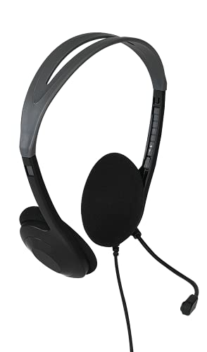 [Australia - AusPower] - Jensen Stereo Headset with Rotating Boom Microphone, Adjustable Headband, Padded Earpads - Great for Home Office and Remote Learning 