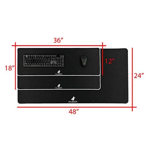 [Australia - AusPower] - AnubisGX Series Pink Gaming Mouse Pad [4 Sizes/3 Colors] (Ext: 36x12), Pink Pad with Light Pink Stitching. Best Premium Waterproof Computer XL Desk Pad, Large Non-Slip Kawaii Mat Gamer Mousepad Extended (36 x 12) Pink/Pink 