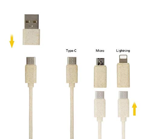 [Australia - AusPower] - Type C to Micro USB Adapter, USB C to USB C Charging Cable 2.0, Type C to Lighting Adapter, Cable Organizer, Kable Card 