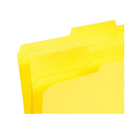 [Australia - AusPower] - 1InTheOffice Yellow File Folders Letter Size 1/3 Cut, 3-Tabbed File Folders, Letter Size File, "24Pack" 