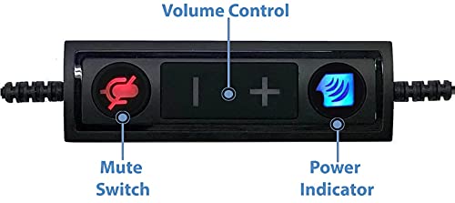 [Australia - AusPower] - USB Adapter Compatible with Any Plantronics or TruVoice Wired Headset with a QD and Includes Volume Control and Mute Functionality (Connects Headset to PC, Laptop and Softphones) 