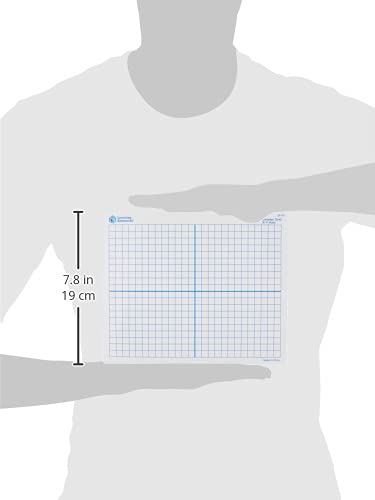 [Australia - AusPower] - Learning Resources 9"X 11" Double Sided x-Y Axis Dry Erase Mats, Graphing, Math Classroom Accessories, Teaching Aids, Set of 10, Ages 6+ 