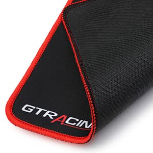 [Australia - AusPower] - GTRACING Mouse Pad with Non-Slip Rubber Base, Premium-Textured Computer Mouse Mat with Stitched Edges, for PC, Laptop, Gaming, Office, Home, Red 