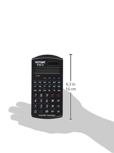 [Australia - AusPower] - Victor-930-2 Scientific Calculator, 1Line Display-Black and Silver , 3 x 5 