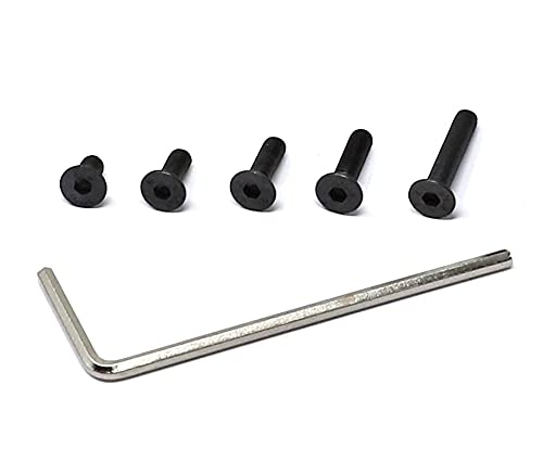 [Australia - AusPower] - iexcell 250 Pcs M3 x 6/8/10/12/16 Alloy Steel 10.9 Grade Hex Socket Flat Head Cap Screws Bolts Assortment Kit, Black Oxide Finish 