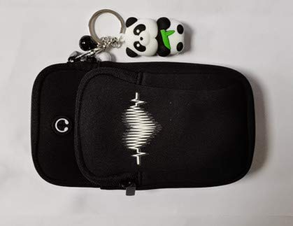 [Australia - AusPower] - Huideyi,Adjustable Sports arm Bag (with Earphone Hole), Luminous Heartbeat Pattern, Suitable for Men and Women-Black. 