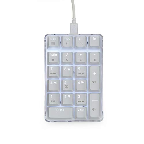 [Australia - AusPower] - Magicforce Number Pad, Mechanical USB Wired Numeric Keypad with Blue LED Backlit 21-Key Numpad for Laptop Desktop Computer PC Blue 