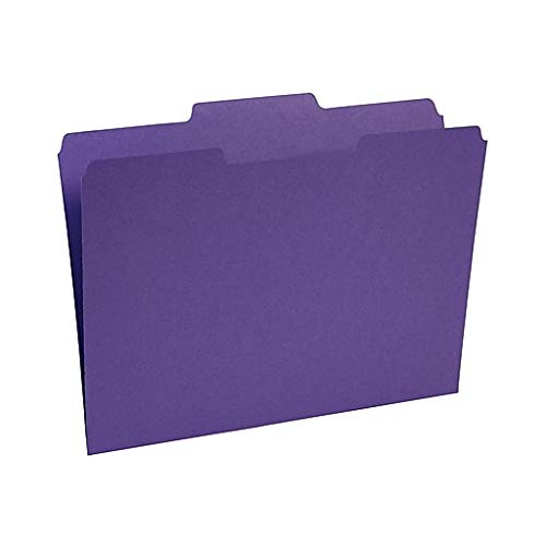 [Australia - AusPower] - 1InTheOffice Purple File Folders Top-Tab File Folders, 3 Tab, Purple, Letter Size, 24/Pack 
