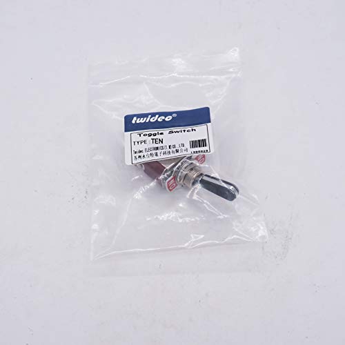 [Australia - AusPower] - Twidec/Heavy Duty Rocker Toggle Switch 16A 250V SPST 2 Position 2 Pin ON/Off Switch with Black PC Wear-Resistant Handle TEN-A-2210BK-A101 