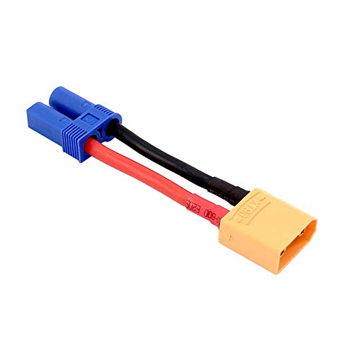 [Australia - AusPower] - 3pcs Female EC5 to XT90 / XT-90 Male Connector Adapter Cable with 12awg 5cm(BDHI-68) 