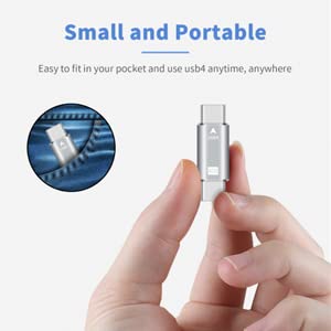[Australia - AusPower] - Duttek USB C Male to Male Adapter, 40Gpbs Type C Male to Type C Male Full Featured Adapter, Support Data Synchronization and Charging, for with Thunderbolt 3/4, USB3.1, USB2.0. Silver 