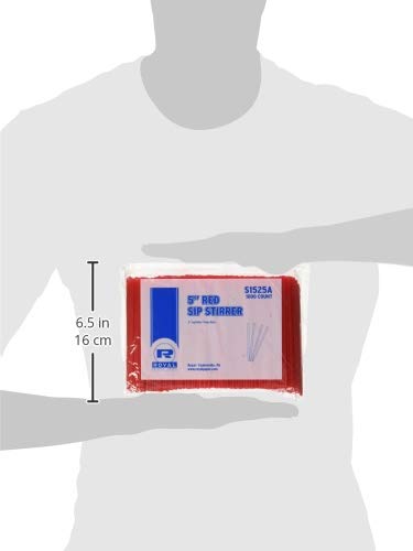 [Australia - AusPower] - Royal 5" Red Sip Straw, Package of 1000 