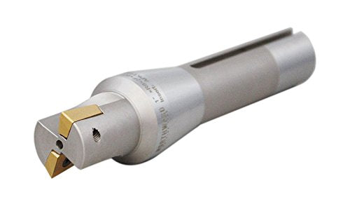 [Australia - AusPower] - Accusize Industrial Tools 1'' by 5-27/32'' 90 Degree R8 Shank Indexable End Mills with 2 Apkt1604 Carbide Inserts Installed, 0028-6903 1 in 