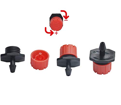 [Australia - AusPower] - LASSUM 50PCS Adjustable Irrigation Drippers Sprinklers 1/4 Inch Emitters Drip Watering System for Vegetable Gardens, Flower beds, Lawn, Herbs Gardens 