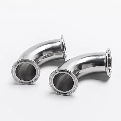 [Australia - AusPower] - Beduan Elbow 90 Degree 2" Tube OD Stainless Steel 2" Tri Clamp Sanitary Pipe Fitting (Ferrule OD 64mm) Tube OD 51mm (2 Inch Tri Clamp) 1 