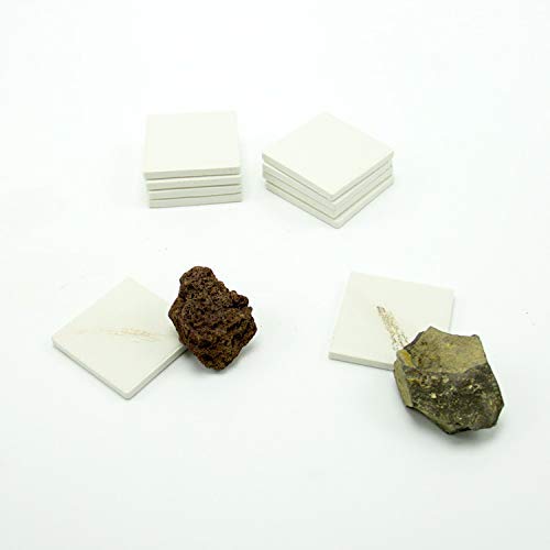 [Australia - AusPower] - hand2mind White Streak Plates, Geology Tools, Streak Plates for Minerals, Mineral Test Kit for Geology, Lab Equipment, Science Supplies, School Lab Supplies, Teacher Supplies (Pack of 10) 