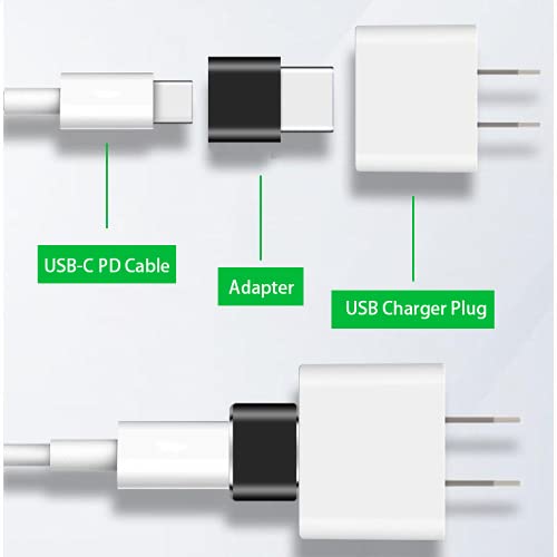 [Australia - AusPower] - Alpha Supplies USB C Female to USB A Male Adapter 2 Pack, Type A Data Transfer Charger Cable Power Adapter for iPhone 11,12,13 Mini Pro Max, Airpods iPad, Samsung Galaxy and More, black 