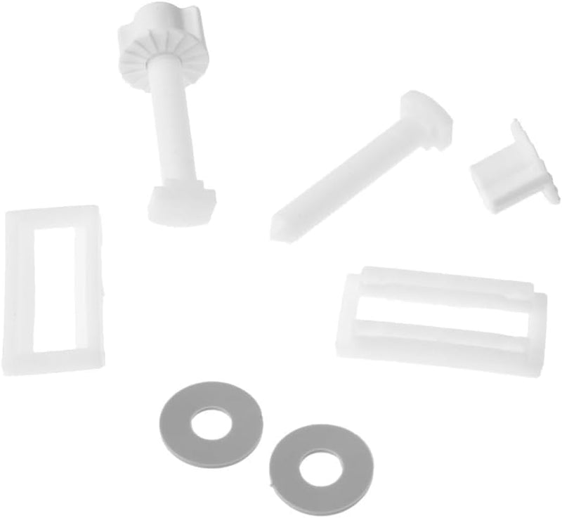 2Pcs White Plastic Toilet Seat Screws and Nuts with Washers,Toilets and ...