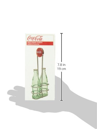 [Australia - AusPower] - TableCraft Coca-Cola Salt and Pepper Shaker Set with Chrome Plated Metal Rack, Coca-Cola Salt and Pepper Shaker Set Salt & Pepper 