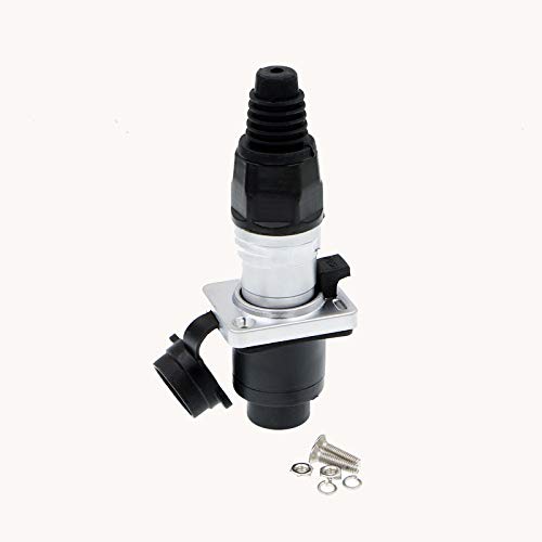 [Australia - AusPower] - Uonecn Waterproof Connectors RJ45 Female Sockets Male Plug Durable IP65 Connector Industrial Dual Panel Mount Black+Round 
