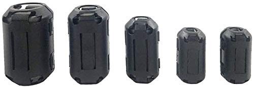 [Australia - AusPower] - XShine (Pack of 20pcs) Clip-on Ferrite Ring Core RFI EMI Noise Suppressor Cable Clip for 3mm/ 5mm/ 7mm/ 9mm/ 13mm Diameter Cable, Black 
