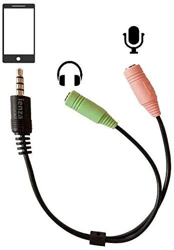 [Australia - AusPower] - Smartphone / PC Combo Jack Mic & Headphone Splitter Adapter for iPhone, Tablets, PC, Laptop, Mac & Android Devices for YouTube, Vlog, Podcast, Video Chat 