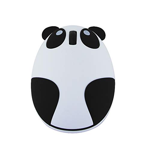 [Australia - AusPower] - Cute Animal Panda Wireless Mouse, [3C Light] Mini USB 2.4G Rechargeable Optical Mice Cartoon Computer Mouse for Kids 3 Buttons (Wireless-White) Wireless-White 