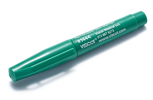 [Australia - AusPower] - Viscot 1444-30 Mini Regular Tip Green EZ Removable Ink Markers- 30 Count Green Ink Skin Marker- Mark Non-surgical Aesthetic Procedures- Sized Mini 