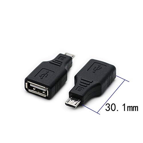 [Australia - AusPower] - 2 Pack USB 2.0 Micro USB Male to Type A Female OTG Adapter Connector Converter Coupler 
