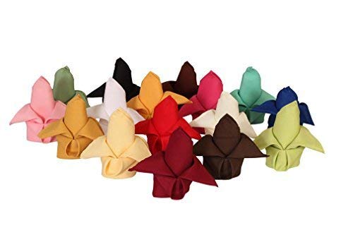 [Australia - AusPower] - Your Chair Covers - 20 Inch Square Premium Polyester Cloth Napkins 10 Pack - Blush, Oversized, Double Folded and Hemmed Table Napkins for Restaurant, Bistro, Wedding, Thanksgiving and Christmas 