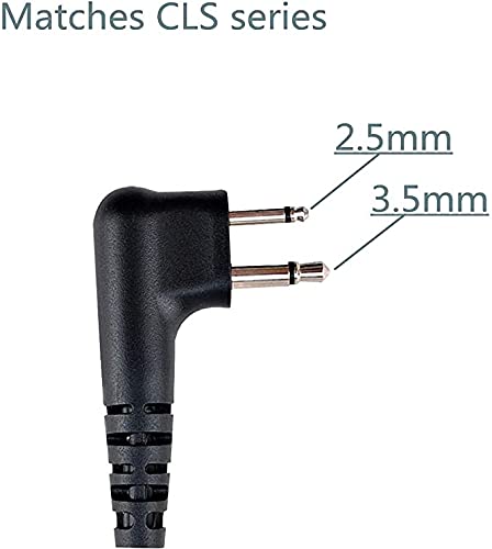 [Australia - AusPower] - 2 Pin Earpiece Headset for Motorola CP200,GP300,CLS1110,CLS1410 Walkie Talkies/Two Way Radio with Transparent Acoustic Tube 