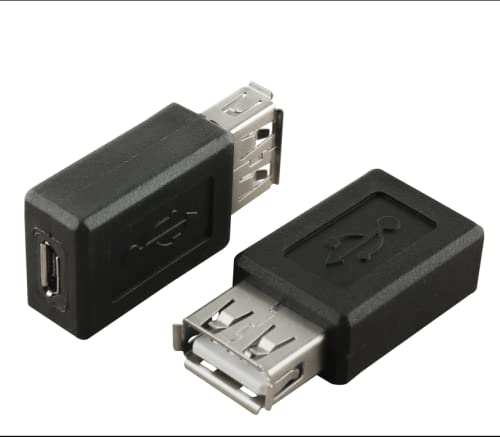 [Australia - AusPower] - USB A Female to USB Micro Female Adapter SJZBIN 4PCS USB 2.0 A Female to Micro USB B 5-Pin Female Plug Socket Converters Connector 