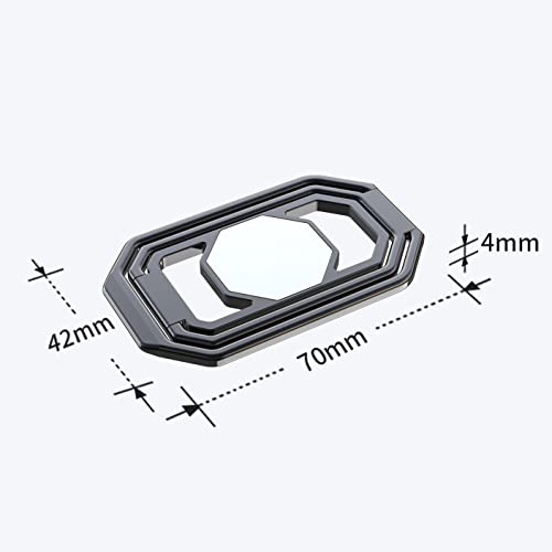 [Australia - AusPower] - Phone Ring Holder Metal Kickstand 360° Foldable Swivel Cell Phone Finger Grip Stand Compatible with iPhone iPad Smartphones Tablets HollowoutBlack 