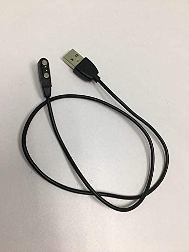 [Australia - AusPower] - Smart Touch Charging USB Cable for KW10 & KW20 Smart Watch 2 pin Strong Magnetic Suction Charger Cable for Models: KW10.(Black) 