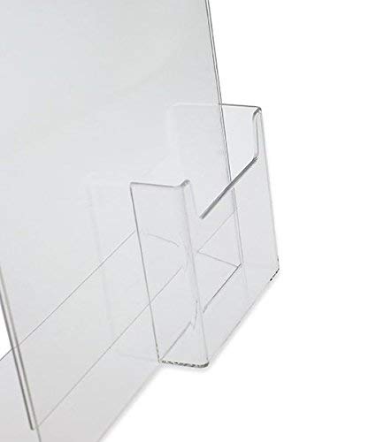 [Australia - AusPower] - SOURCEONE.ORG Deluxe Clear Acrylic Slant Back Sign Holder Premium 8.5 x 11 Inches with Trifold Brochure Pocket 1 Pack 