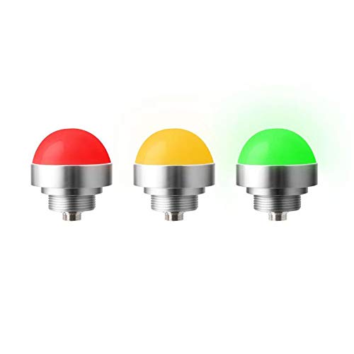 [Australia - AusPower] - 3W DC 24V Led Warning Light Flasher Machine Led Indicator Light Industries Warning Lights (Silver) Silver 