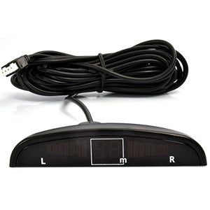[Australia - AusPower] - EKYLIN Car Auto Vehicle Reverse Backup Radar System with 4 Parking Sensors Distance Detection + LED Distance Display + Sound Warning (Black Color) Black 4 Sensors 
