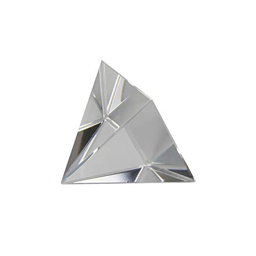 [Australia - AusPower] - Pyramid Crystal, Optical Glass Triangular Prism, Energy Generator Prisms, for Teaching Experiment Tool Light Spectrum Physics and Photo Photography Family Decoration Gift, 60mm 2.36inch 