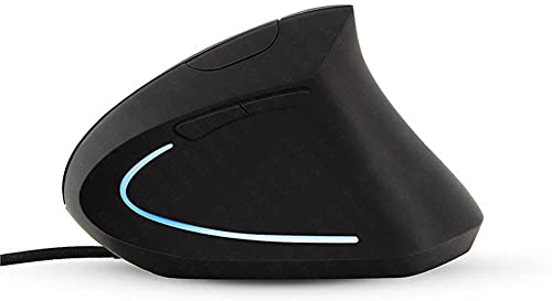 [Australia - AusPower] - Sokelinn-six Wired Vertical Mouse,800/1200/2000/3200 Adjustable DPI High Sensitivity Ergonomic USB Mouse for Computers and Laptops 