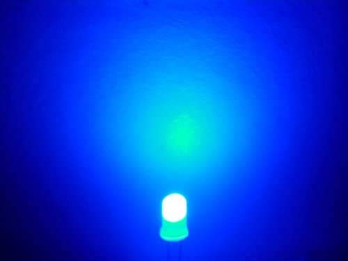 [Australia - AusPower] - E-Projects - B-0001-C12 Diffused Blue Light, White Lens LEDs, 5 mm (Pack of 100) 