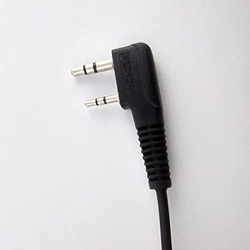 [Australia - AusPower] - Landcard Single-Wire Earpiece Surveillance Kit D-Shaped Clip-Ear Headset Compatible with Walkie Talkie with PTT Mic 