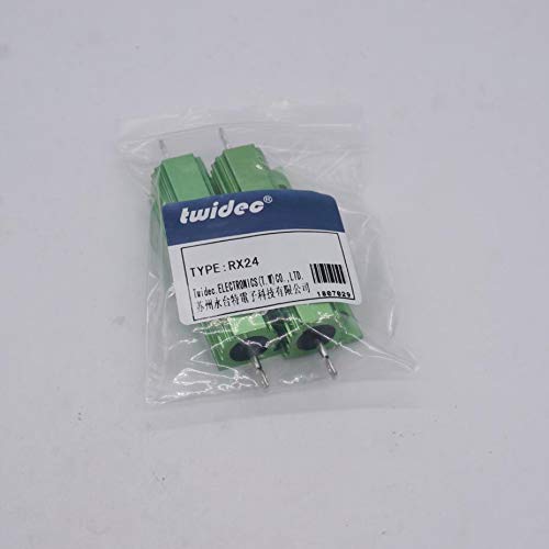 [Australia - AusPower] - Twidec/2Pcs 100W 8 Ohm 5% Aluminum Hosed Resistor Screw Tap Chassis Mounted Wirewound Resistors for Power Supply Equipment Green RX24-100W8RJ 